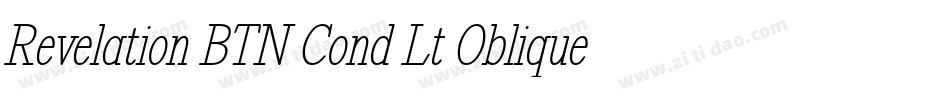 Revelation BTN Cond Lt Oblique字体转换